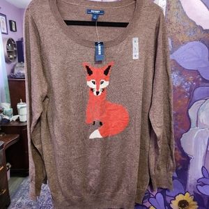 NWT fox sweater